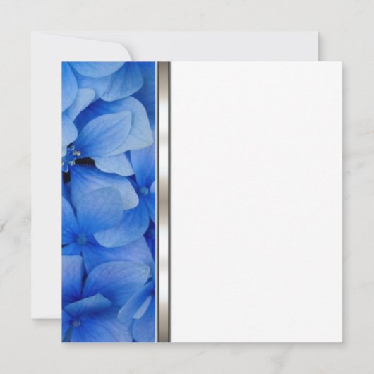 Invitation Annonces funéraires Blue Hydrangea (Dos)