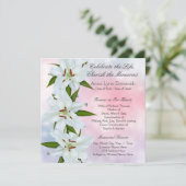 Invitation Annonces funéraires de Lily blanche (Debout devant)