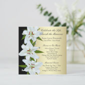 Invitation Annonces funéraires de Lily blanche (Debout devant)