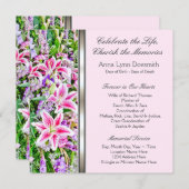Invitation Annonces funéraires de Lily rose (Devant / Derrière)
