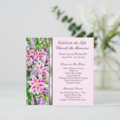 Invitation Annonces funéraires de Lily rose (Debout devant)