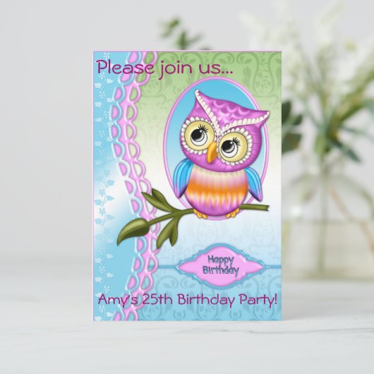 Invitation Annonces mignonnes d'invitations d'anniversaire de (Debout devant)