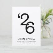 Invitation Annonces minimalistes 2026 (Debout devant)