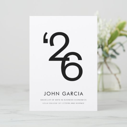 Invitation Annonces minimalistes 2026 (Debout devant)