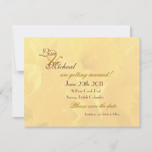 Invitation Annonces Narcisse (Dos)