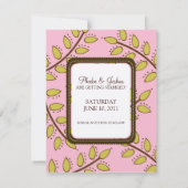 Invitation Annonces pour Sauvegarder la Date {Boho Chic} (Dos)