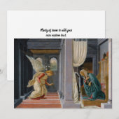 Invitation Annonciation de Sandro Botticelli (Devant / Derrière)