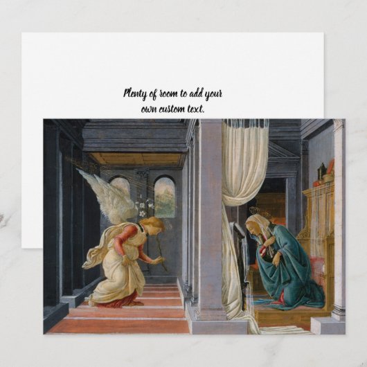 Invitation Annonciation de Sandro Botticelli (Devant / Derrière)