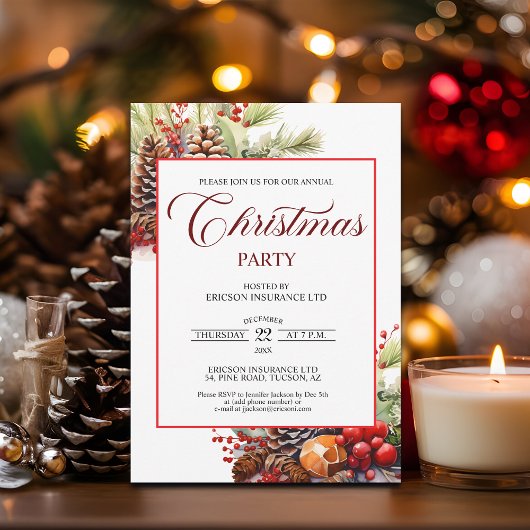 Invitation Annual Corporate Employees Christmas Party