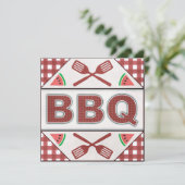 Invitation annuel de barbecue de partie de (Debout devant)