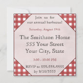 Invitation annuel de barbecue de partie de (Dos)