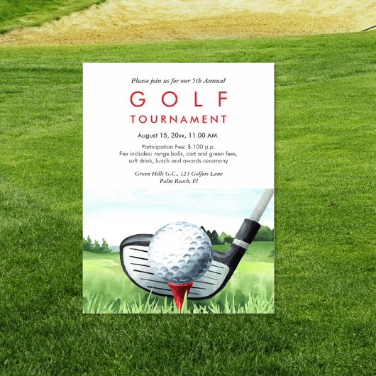 Invitation annuelle au tournoi de golf