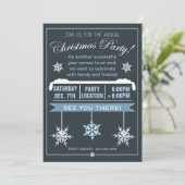 Invitation annuelle de fête de Noël de flocon de (Debout devant)