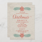 Invitation annuelle de Noël Retro (Devant / Derrière)