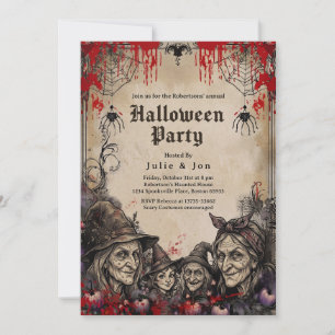 Invitation annuelle pour la fête d'Halloween gothi