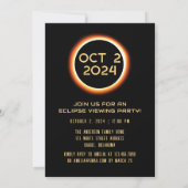 Invitation Annular Solar Eclipse Octobre 2 2024 Family Party (Dos)
