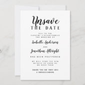 Invitation Annulation de la date de mariage - Texte de report (Devant)