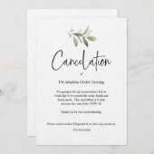 Invitation Annulation de l'événement - COVID 19 (Devant / Derrière)