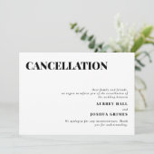 Invitation Annulation de mariage minimaliste propre (Debout devant)
