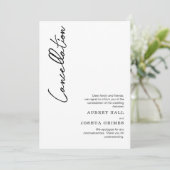 Invitation Annulation de mariage noir blanc moderne élégant (Debout devant)