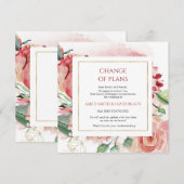 Invitation Annulation de mariage - Report - Changement de pla (Devant / Derrière)