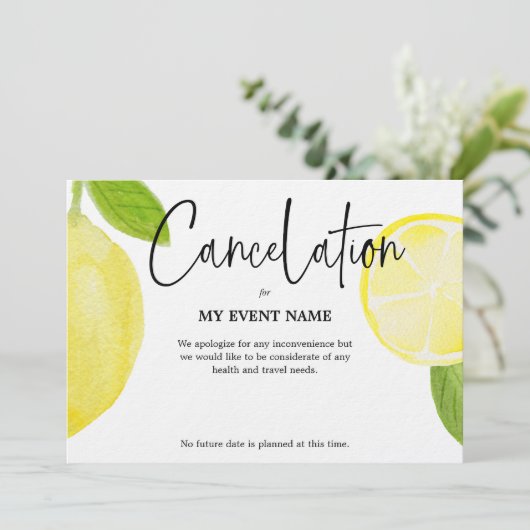 Invitation Annulation d'événement en raison de COVID-19 (Debout devant)