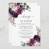 Invitation Annulation mariage Flore Changement De Plans (Devant / Derrière)