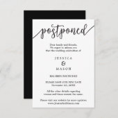 Invitation Annulation Mariage reportée Modifier la date (Devant / Derrière)