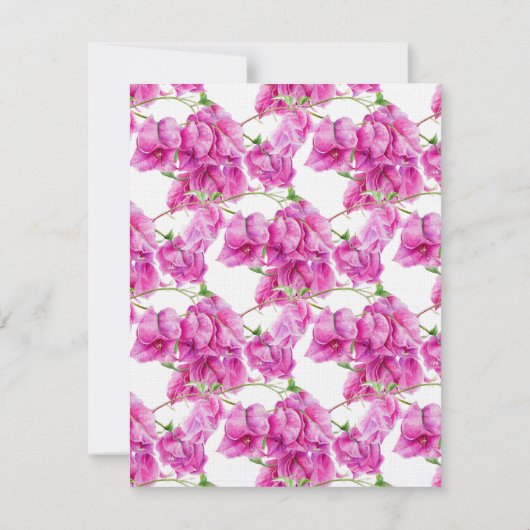 Invitation Annulation rose de la fête de mariage reportée (Dos)