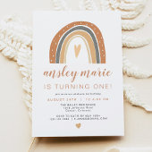 Invitation ANSLEY | Boho Burange Rust Rainbow Anniversaire