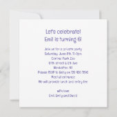 Invitation Anteaters fêtant l'anniversaire avec gâteau et cas (Dos)