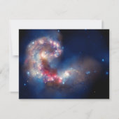 Invitation Antennes Galaxies Colorée Composite (Devant)