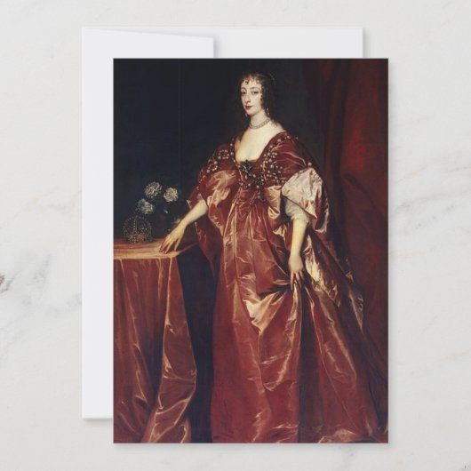Invitation Anthony van Dyck - Portrait de la reine Henrietta- (Devant)