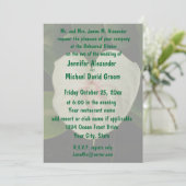 Invitation Anthurium tropical des fleurs blanches (Debout devant)