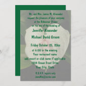 Invitation Anthurium tropical des fleurs blanches (Devant / Derrière)