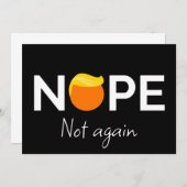 Invitation Anti-Trump - Non, pas encore moi (Devant / Derrière)