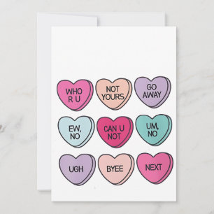 Invitation Anti Valentine's Day Funny Single Awareness