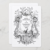 Invitation Antique 1738 Baroque Rococo Cartouche (Devant / Derrière)