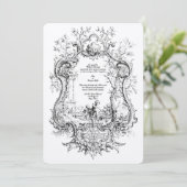 Invitation Antique 1738 Baroque Rococo Cartouche (Debout devant)
