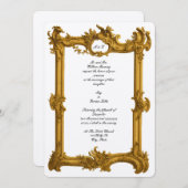 Invitation Antique 18th Century Color Baroque Rococo Frame (Devant / Derrière)