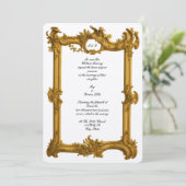 Invitation Antique 18th Century Color Baroque Rococo Frame (Debout devant)
