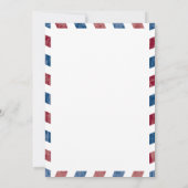 Invitation Antique Airmail Italie | Douche Couples (Dos)