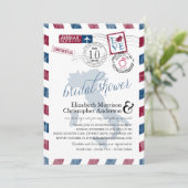 Invitation Antique Airmail Italie | Fête des mariées (Debout devant)