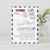 Invitation Antique Airmail Ohio | Fête des mariées (Debout devant)