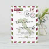 Invitation Antique Airmail Vérone Italie | Fête des mariées (Debout devant)