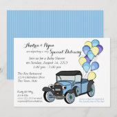 Invitation Antique Baby shower de camion (Devant / Derrière)