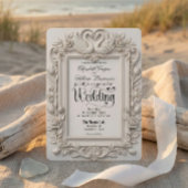 Invitation Antique Baroque Swans & Roses Fairytale Wedding