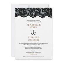 Antique Black Lace Collection Mariage :Invitation