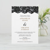 Invitation Antique Black Lace Collection Mariage :Invitation (Debout devant)
