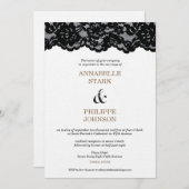 Invitation Antique Black Lace Collection Mariage :Invitation (Devant / Derrière)